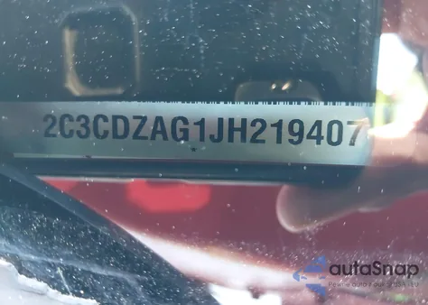 2018 Dodge Challenger Sxt z USA, uszkodzony, nr VIN 2C3CDZAG1JH219407